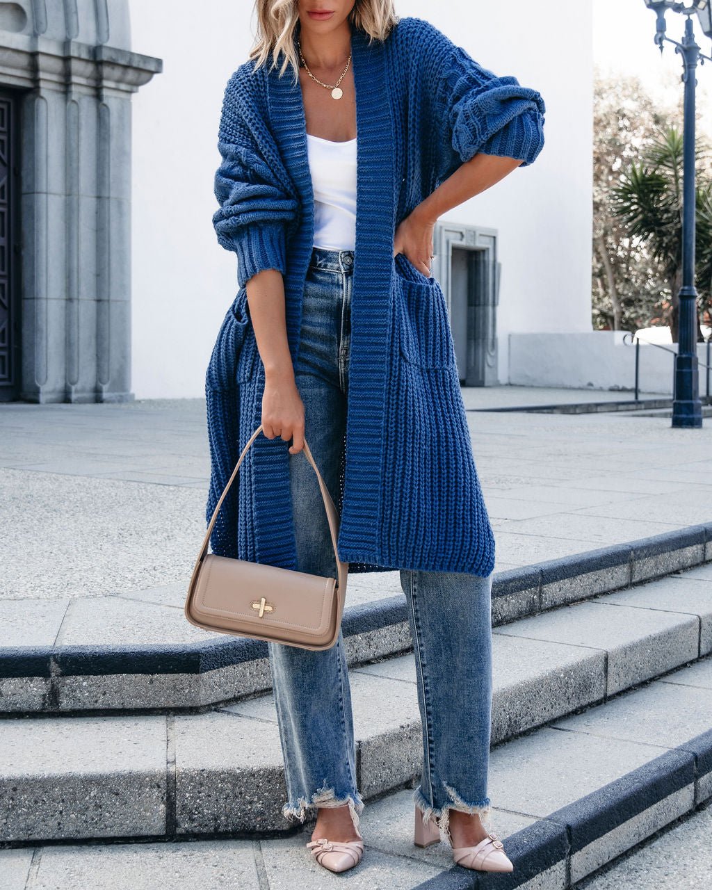 Muse By Magnolia Blue Chunky Duster Cardigan - FINAL SALE