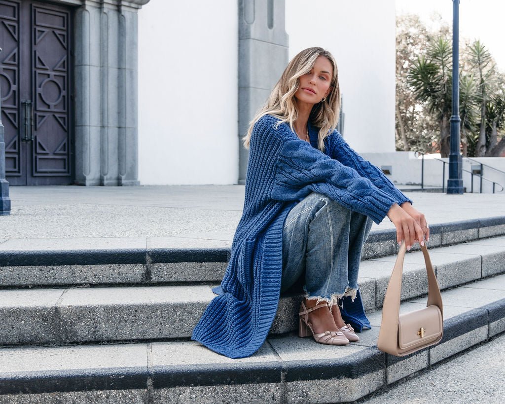 Muse By Magnolia Blue Chunky Duster Cardigan - FINAL SALE
