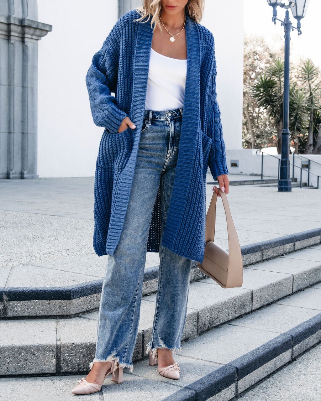 Muse By Magnolia Blue Chunky Duster Cardigan - FINAL SALE