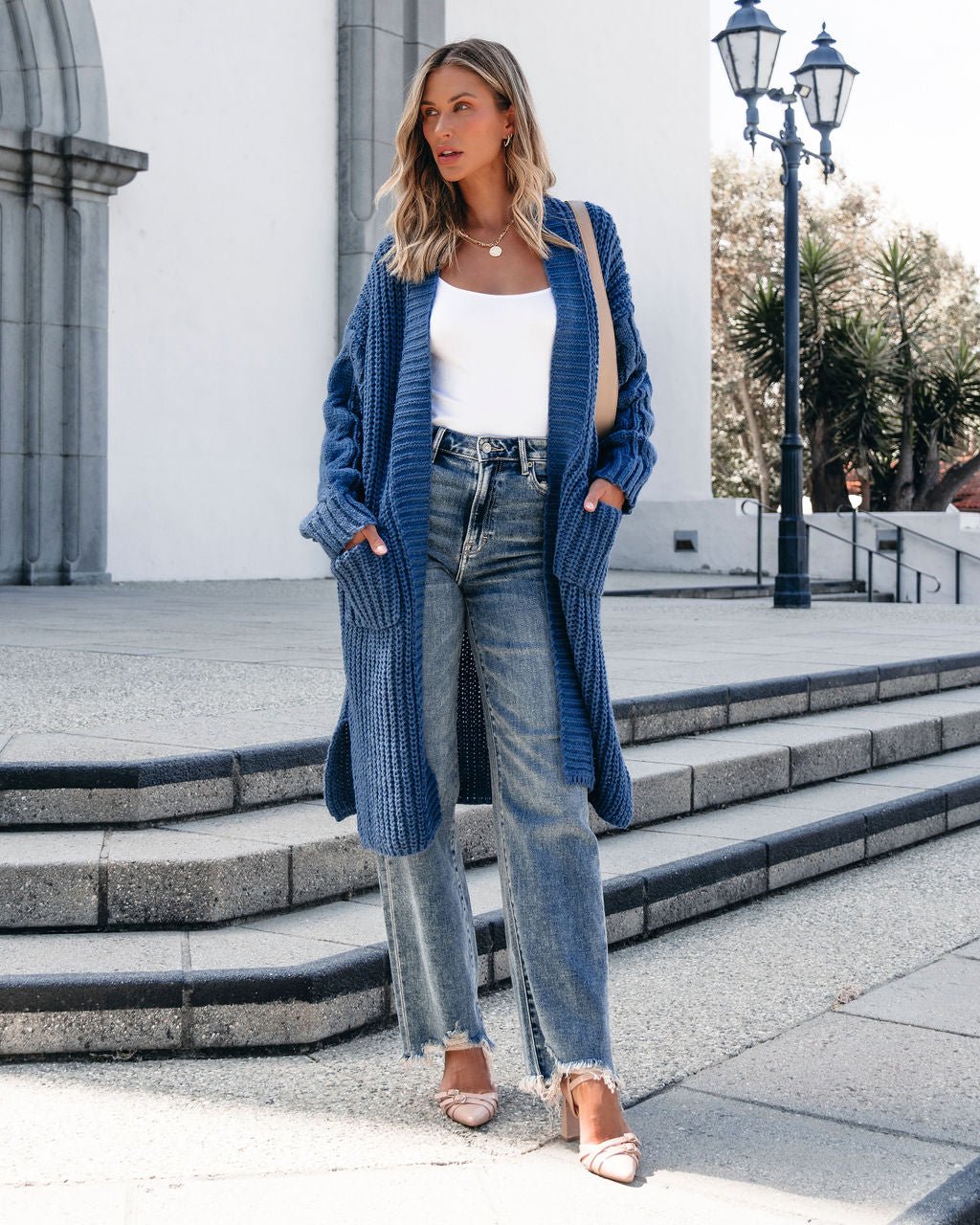 Muse By Magnolia Blue Chunky Duster Cardigan - FINAL SALE