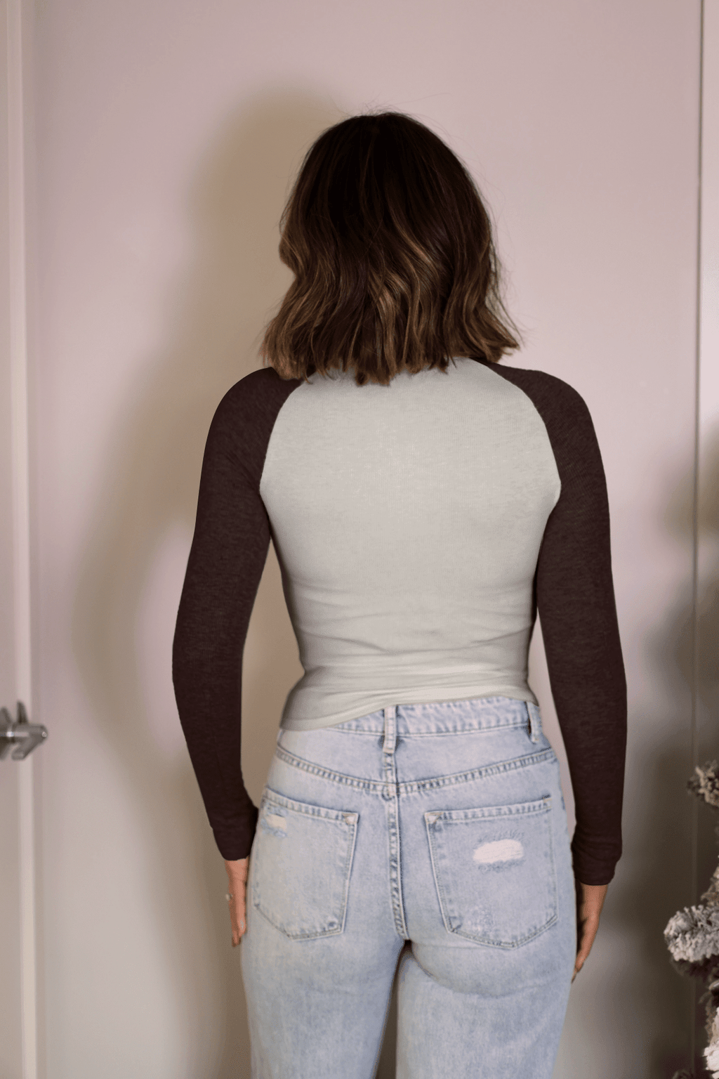 Natalie Brown Color Block Tee - FINAL SALE