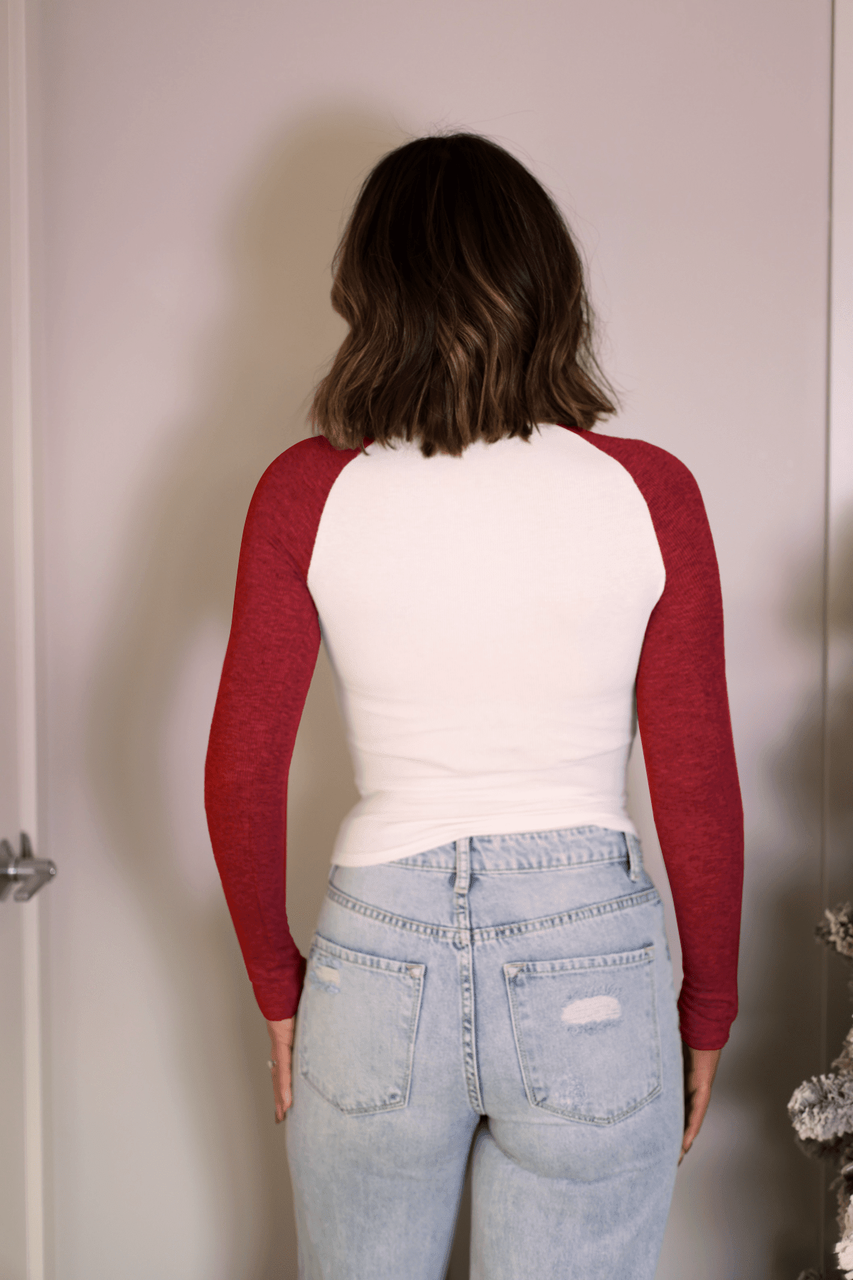 Natalie Red Color Block Tee - FINAL SALE