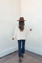 Natasha Ivory Cable Knit Sweater - FINAL SALE