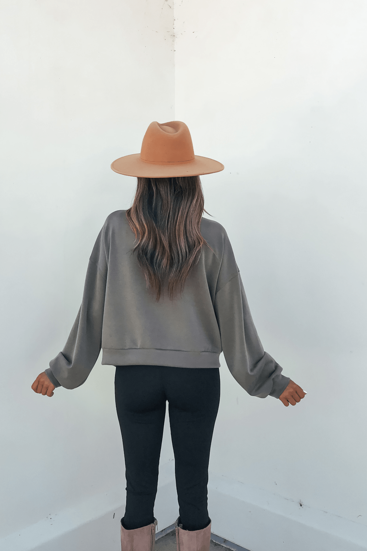 Olive Soft Cloud Scuba Top - FINAL SALE