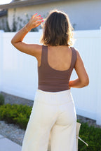 Perfect Seamless Double Layered Bodysuit - Mocha