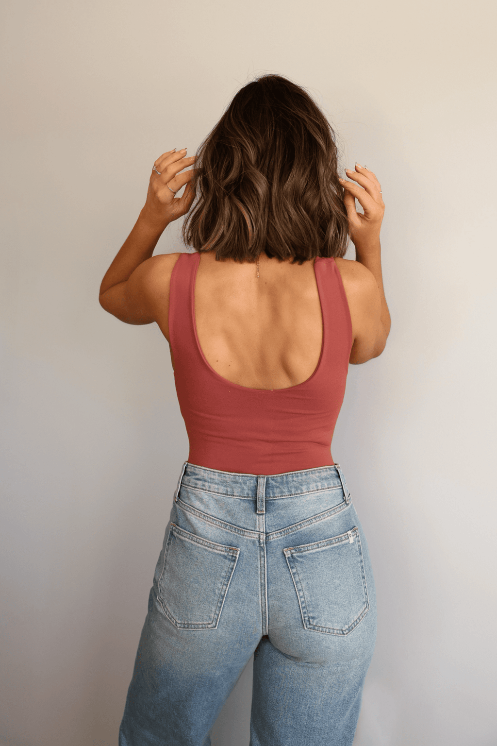 Perfect Seamless Double Layered Bodysuit - Terracotta