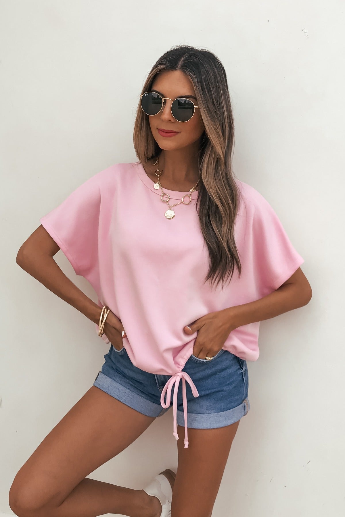 Soft Scuba Lounge Top - Pink