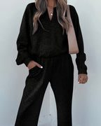 Stay Active Black Lounge Sweatshirt - FINAL SALE