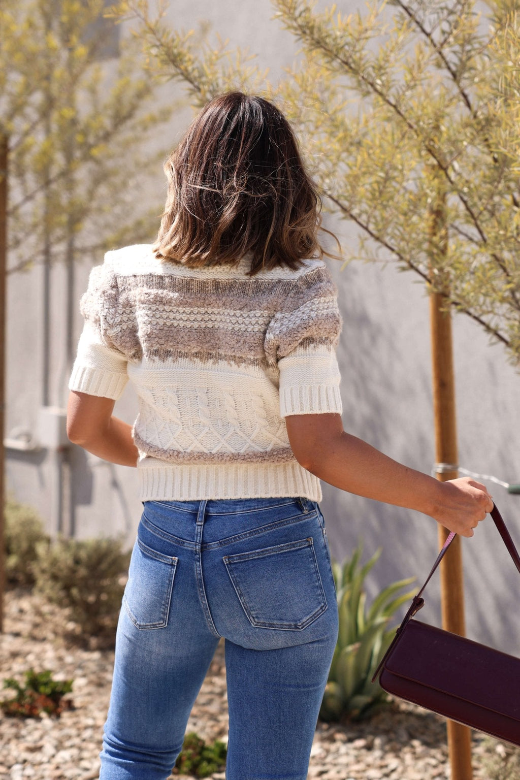 Steve Madden Janae Cream Multi Sweater Cardigan - FINAL SALE