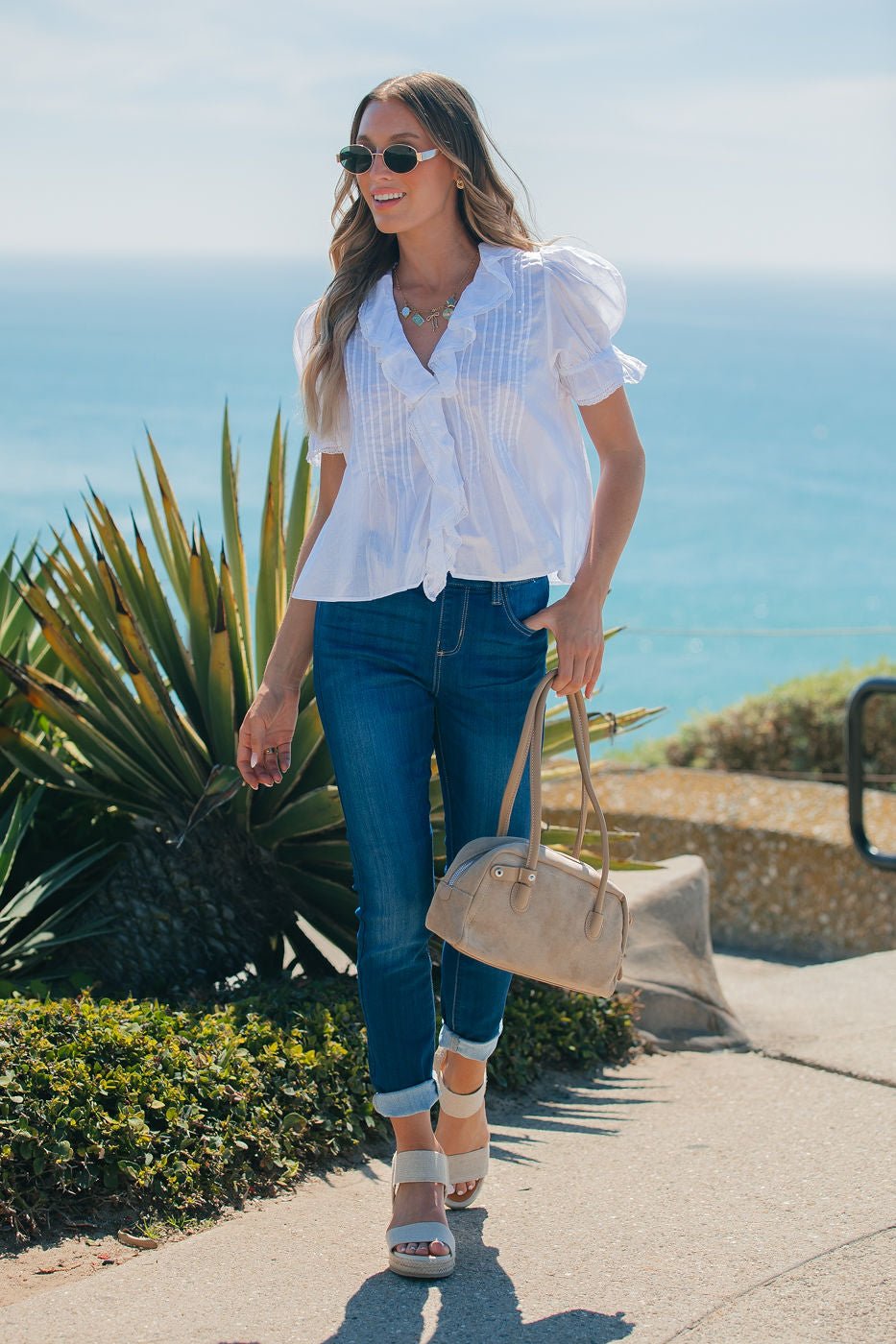 Steve Madden Natural Lyric Top