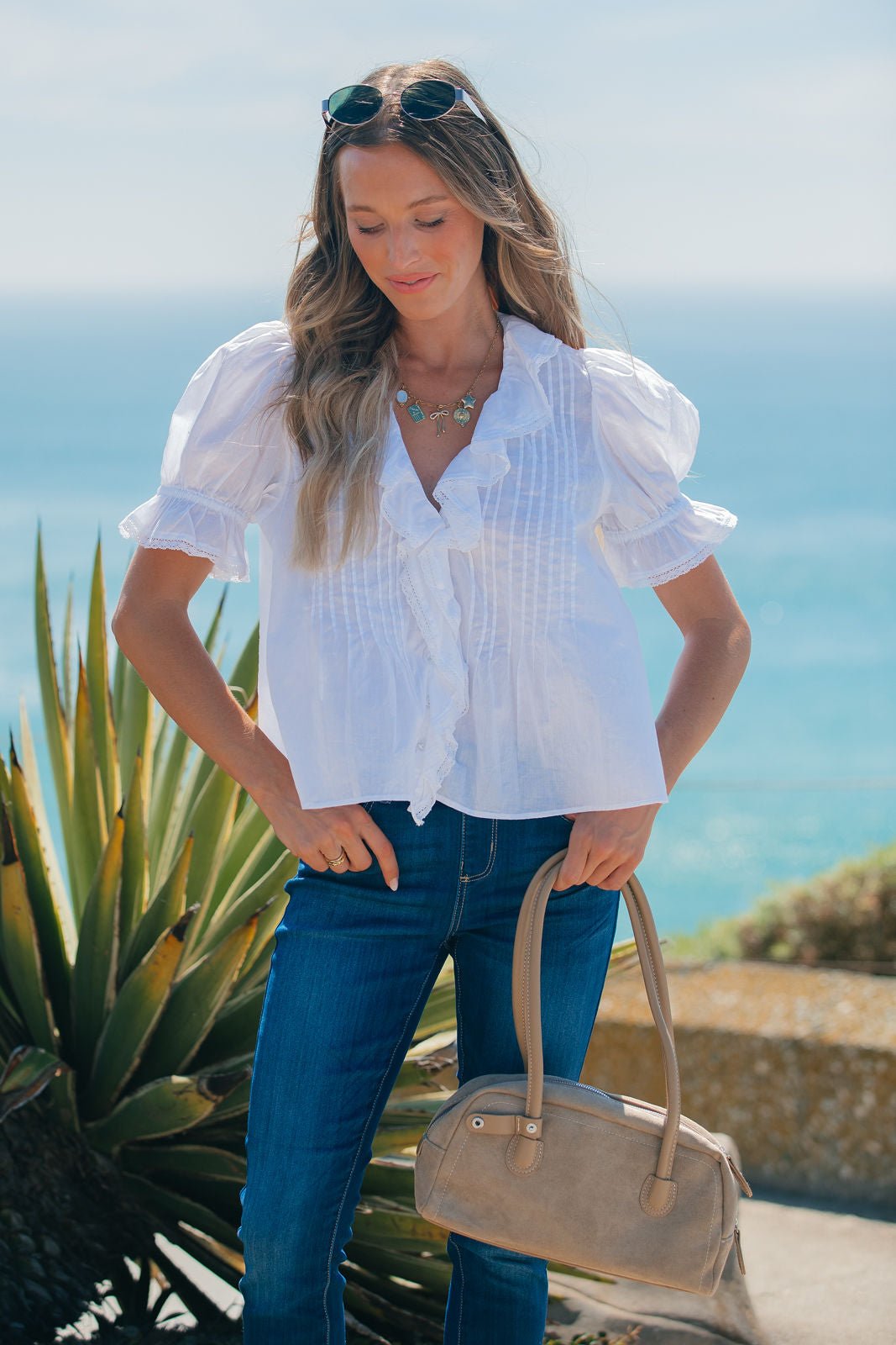 Steve Madden Natural Lyric Top