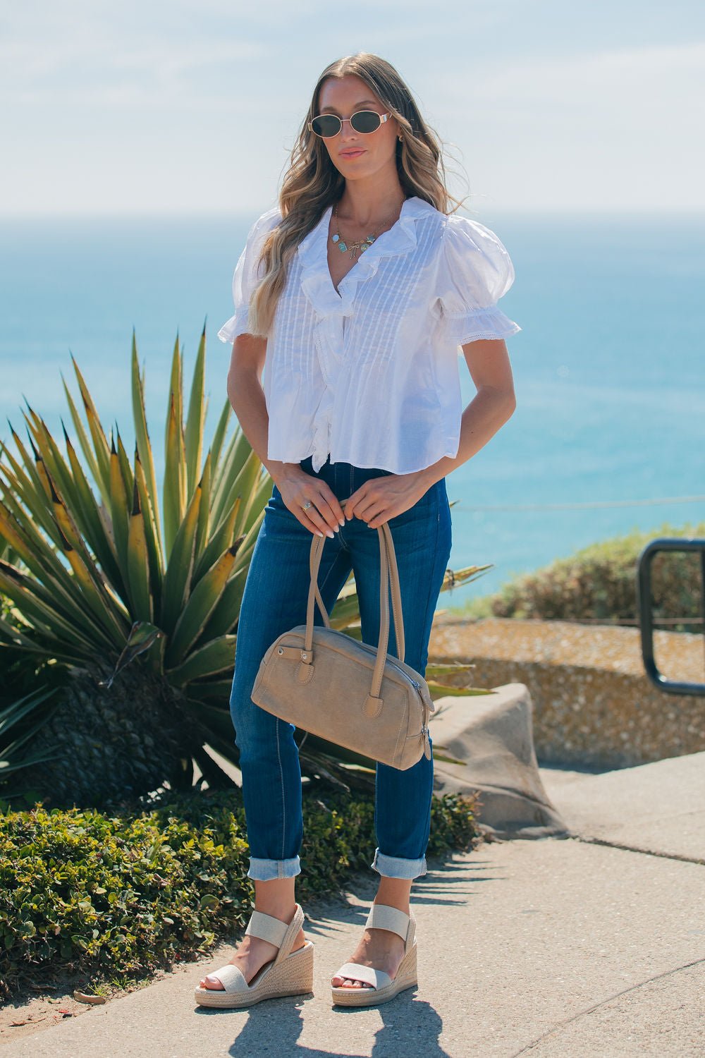 Steve Madden Natural Lyric Top