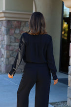 Thread and Supply Black Button Down Top - FINAL SALE