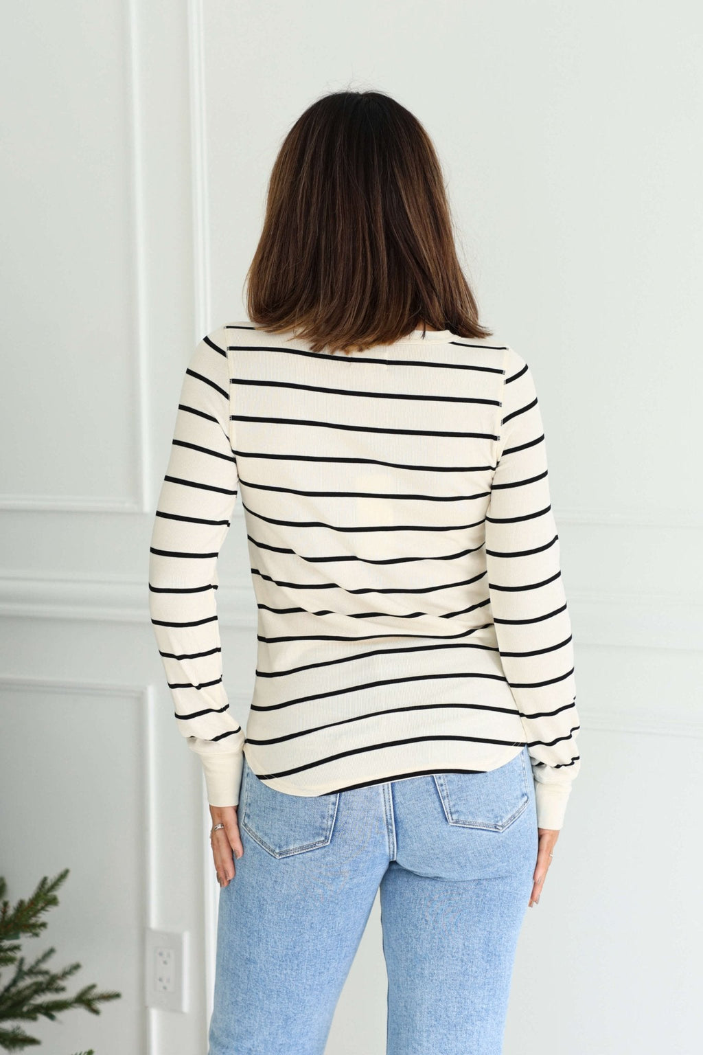Thread and Supply Ivory Striped Top - FINAL SALE