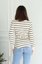 Thread and Supply Ivory Striped Top - FINAL SALE