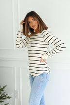 Thread and Supply Ivory Striped Top - FINAL SALE