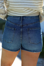 Thread and Supply Medium Wash Rowan Mid Rise Shorts