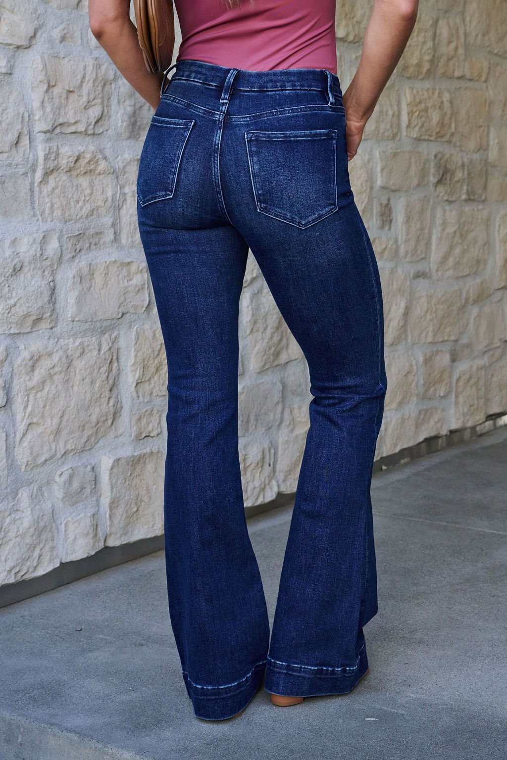 Vervet Dark Wash Mid Rise Flare Jeans