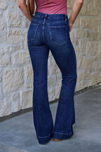 Vervet Dark Wash Mid Rise Flare Jeans