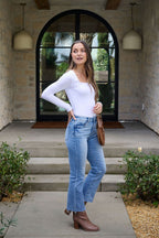 Vervet Light Wash Cropped Flare Jeans
