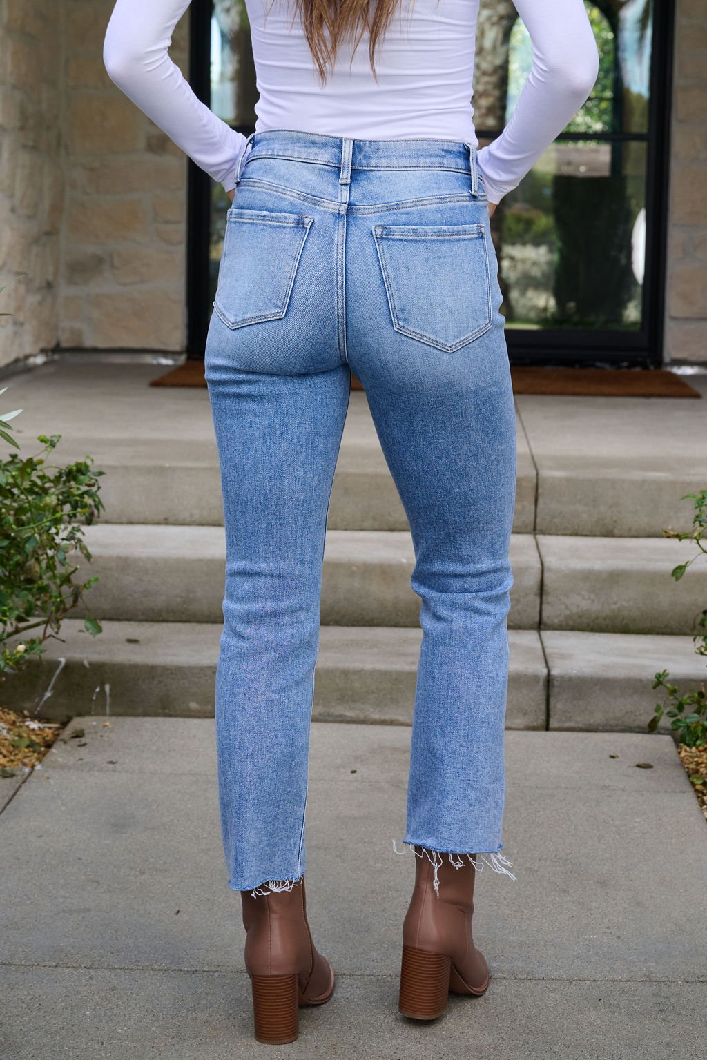 Vervet Light Wash Cropped Flare Jeans
