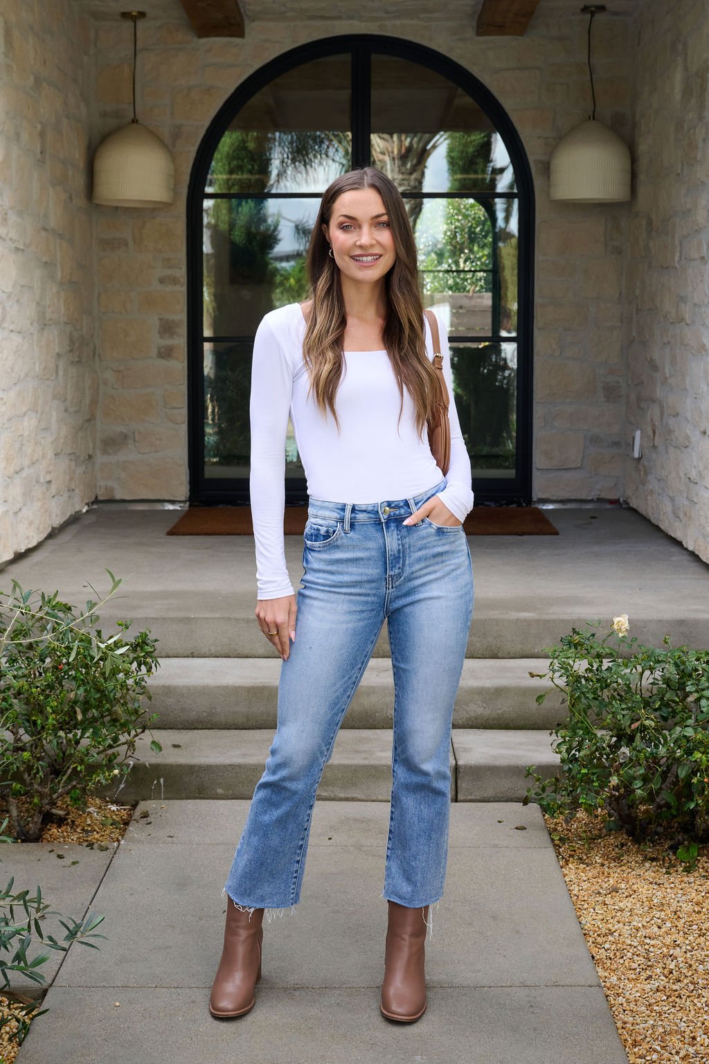 Vervet Light Wash Cropped Flare Jeans