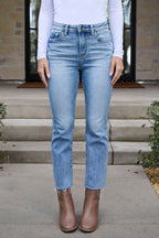 Vervet Light Wash Cropped Flare Jeans