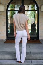 White Mid Rise Flare Pull-On Jeggings